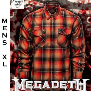 DIXXON FLANNEL x MEGADETH KILLING IS MY BUISNESS Flannel Shirt Collab - Men's XL